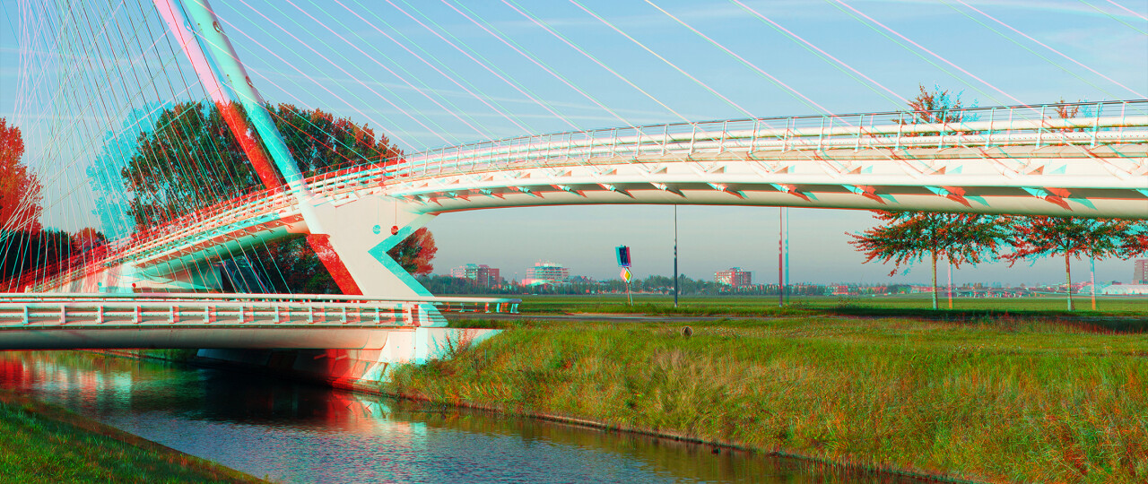 Anaglyph beeld Calatrava